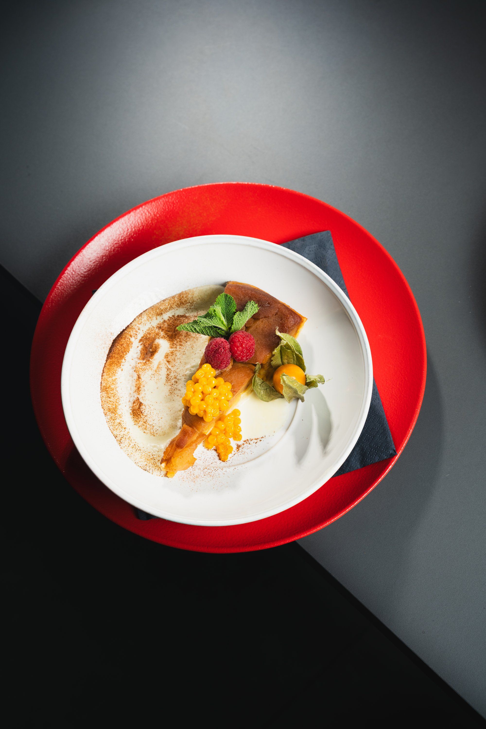 Tarta Tatin de manzana con infusión de nata